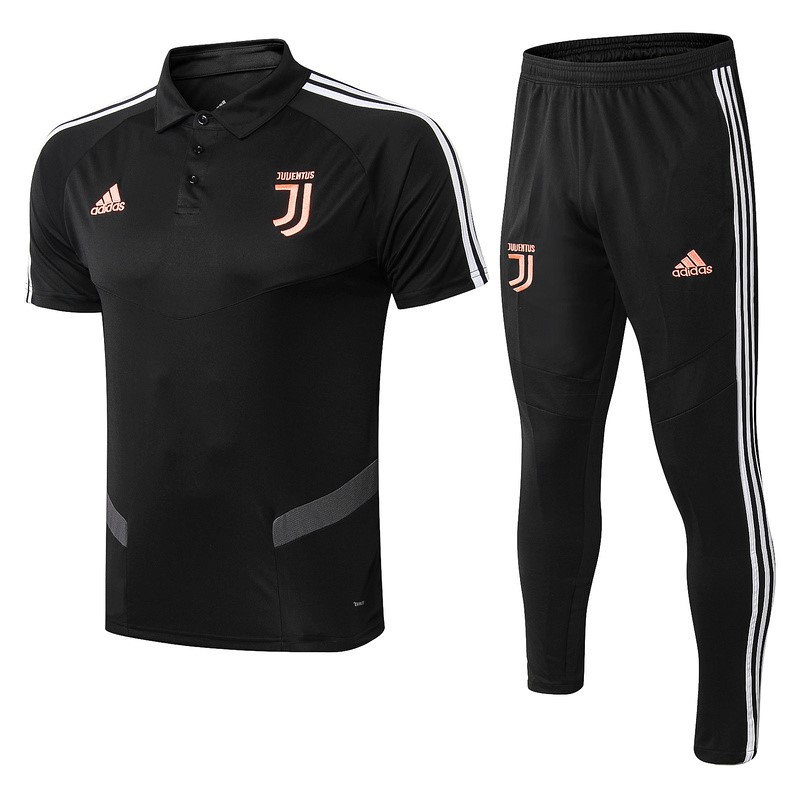 Polo Juventus Conjunto Completo 2019-20 Negro Naranja